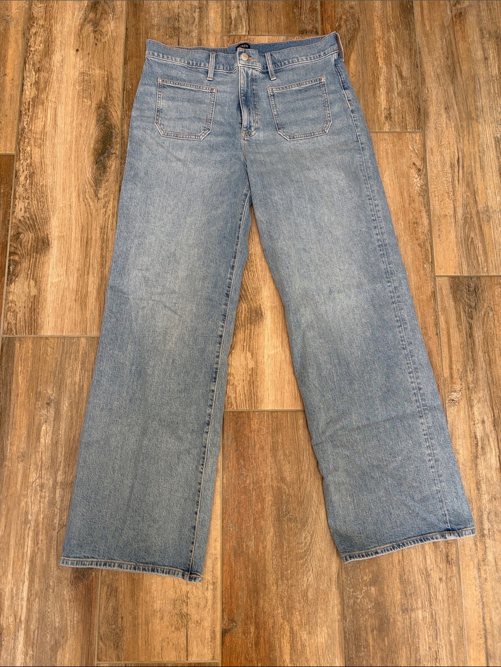 J. Crew Light Blue Wide-Leg Denim Jeans